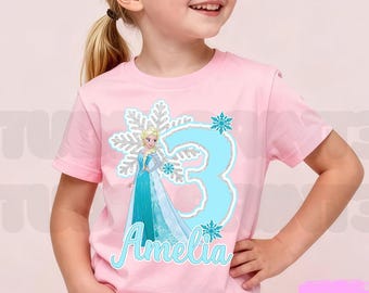 Personalized Princess Birthday T-Shirt, Party Theme IN7