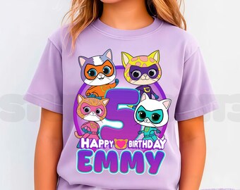 Inspired Birthday T Shirt, Super Party theme, Personalized shirt kids, Gift Birthday Shirt, family tees Custom IN14
