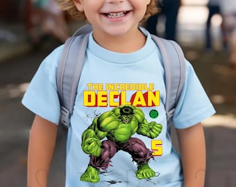 Camiseta de cumpleaños inspirada en superhéroes y amigos, camiseta de cumpleaños con temática de araña AV16