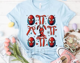 Camiseta de araña de Pascua, camiseta de araña de conejo de Pascua, camiseta de fiesta de Pascua, camiseta de Feliz Pascua 2025, superhéroe de cómic, regalo para niños
