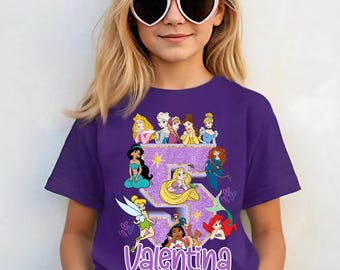 Princess Birthday Girl T Shirt, Princes Magic Kingdom Theme Party, Princess Shirt, Family Matching Tee, Unisex Tee, Gift for Kids, All Sizes