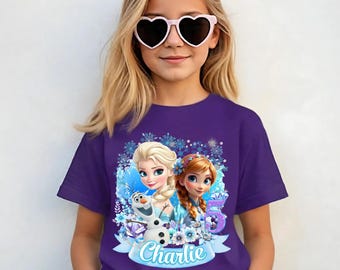 Maglietta personalizzata per compleanno principessa, tema festa