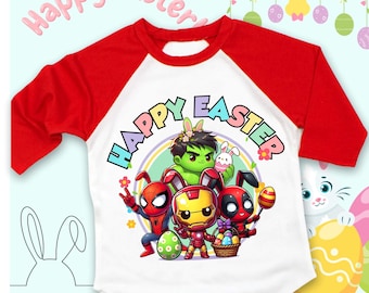 Camiseta de superhéroe de Pascua, camiseta de conejito de Pascua y araña, camiseta para fiesta de Pascua, camiseta Feliz Pascua 2025, superhéroe de cómic, regalo