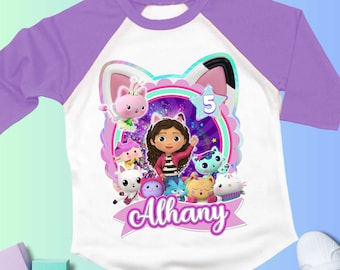 Dollhouse Inspired Birthday T Shirt, Gabbi’s Theme Party Shirt, Personalized shirt kids, Gift Birthday Shirt, family tees Custom DL01