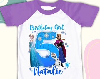 Camiseta personalizada de cumpleaños de princesa, temática de fiesta FR19