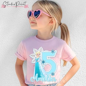 Princess Elsa Birthday Shirt, Elsa and Anna Theme Party, Princess Shirt, Family Matching T Shirt, Unisex T Shirt, Gift for Kids, All Sizes