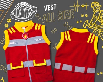 Marshall Vest Halloween costume,Marshall kids Adult Costume,Christmas Costume Pw Patrol,Birthday Pw patrol Gift,Christmas Gift