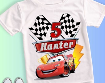 Car Inspired Birthday T Shirt, Car theme Party, car Personalized shirt kids, Gift Birthday Shirt, family tees Custom CS04
