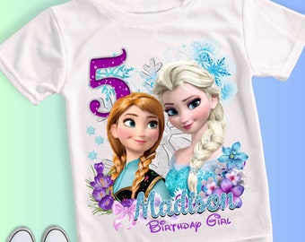 Maglietta personalizzata Frozen Elsa per il compleanno della famiglia magliette da donna Snow Princess regalo per gli amanti delle principesse regalo Elsa Princess per ragazza RE Etsy Italia