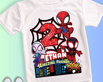 カスタム、パーソナライズ、ギフト、コットン、スパイダー、Tシャツ、全サイズ、カラー、キャラクター、シーズン、スタイル、イベント、休暇、パーティー、誕生日