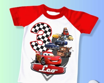 Car Inspired Birthday T Shirt, Cars  Mcqueen theme Party, cars Personalized shirt kids, Gift Birthday Shirt, family tees Custom CS08