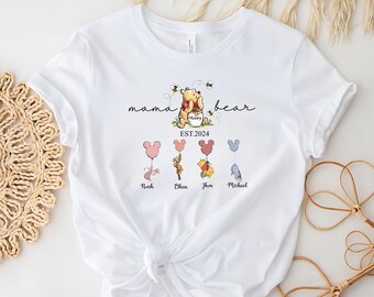 Mama Bear T shirt, Honey Bear Mama Shirt, Moederdag Shirt, Mama Shirt, Moederdag 2024, Schattig Moeder T-shirt, Cadeau voor haar