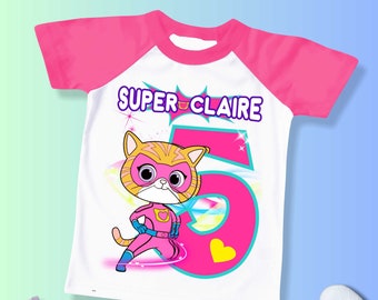 Super Kit Inspired Birthday T Shirt, Super Kit Party theme, Personalized shirt kids, Gift Birthday Shirt, family tees Custom KT05
