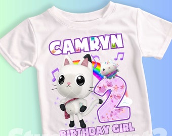 Dollhouse Inspired Birthday T Shirt, Gabbi’s Theme Party Shirt, Personalized shirt kids, Gift Birthday Shirt, family tees Custom DL28