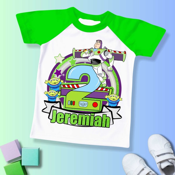 Two Birthday T Shirt,  theme Party,  lightyear Personalized shirt, Gift Birthday Shirt, family tees Custom BZ03