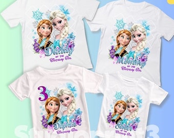 Camiseta personalizada de cumpleaños de princesa, temática de fiesta FR01