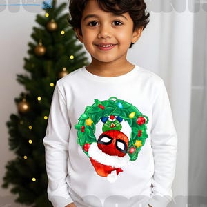 Inspired Spiderman Christmas T-Shirt, Spid & his friends Shirt, Toddler and Girl Birthday Gift Tee, Gift Birthday Shirt, family tees IG23