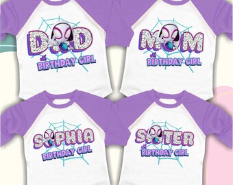 Personalisierte Spinne Geburtstag Shirt, Freunde Thema Party, Familie T-Shirts SY26
