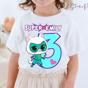 Super Kit Inspired Birthday T Shirt, Super Kit Party theme, Personalized shirt kids, Gift Birthday Shirt, family tees Custom -M KT06
