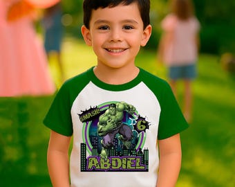 Camiseta personalizada de superhéroe para cumpleaños, fiesta temática, camisetas familiares personalizadas