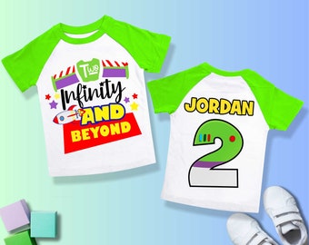 Two Birthday T Shirt,  theme Party,  lightyear Personalized shirt, Gift Birthday Shirt, family tees Custom BZ05