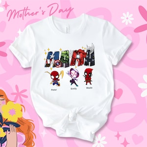 Superheld Mama T-Shirt, Spidey und Freunde Mama Shirt, Muttertag Shirt, Mama Shirt, Muttertag 2024, süßes Mama T-Shirt, Geschenk für sie