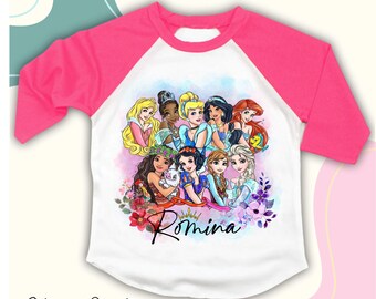 Custom prinses verjaardagsshirt, gepersonaliseerde familie-T-shirts