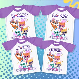 Super Kit Inspired Birthday T Shirt, Super Kit Party theme, Personalized shirt kids, Gift Birthday Shirt, family tees Custom KT03