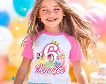 Personalized Princess Birthday Shirt, Custom Family Tees IG101