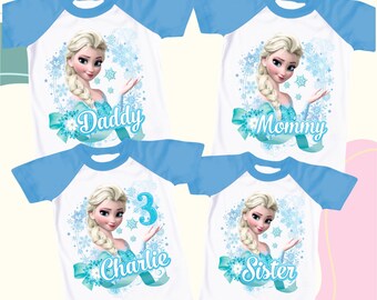Camiseta personalizada de cumpleaños de princesa, temática de fiesta