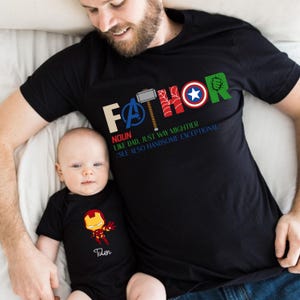 Fathor Shirt, Superhero Father T-Shirt, Comic Dad T Shirt, Hulk, Spider Dad Shirt, Superhero Daddy Shirt, Best Dad Tees,  Father&#39;s Day Tee,