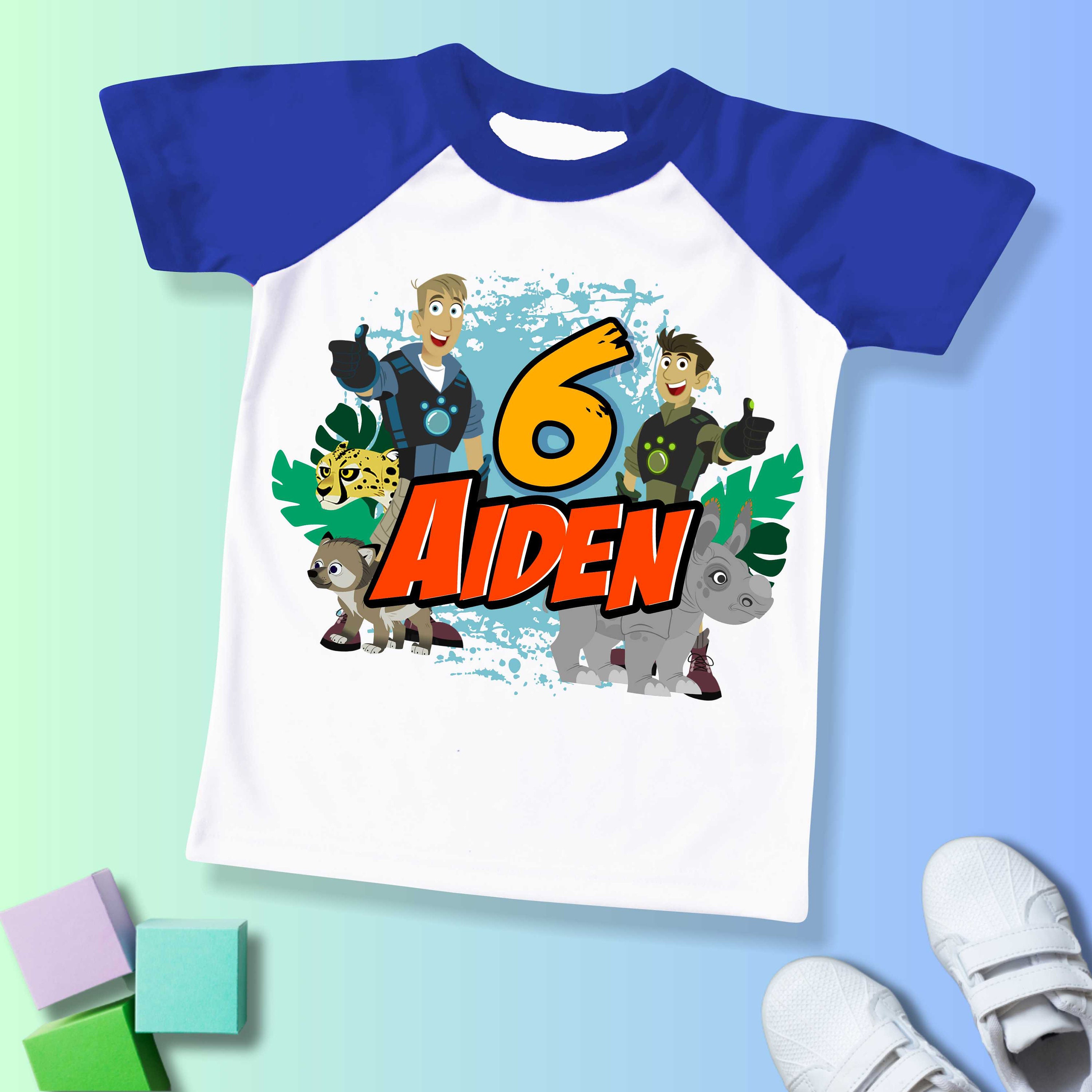 Discover Wild Friends Birthday T Shirt, Kratts theme Party, Wild Personalized shirt for kids, Gift Birthday Shirt, family tees Custom/ Raglan shirt