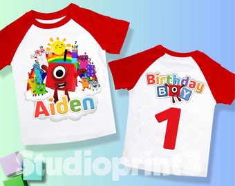 Number Inspired Birthday Shirt, 1-10 Number theme Party, Personalized birthday shirt, Gift Birthday Shirt, family tees Custom NB07