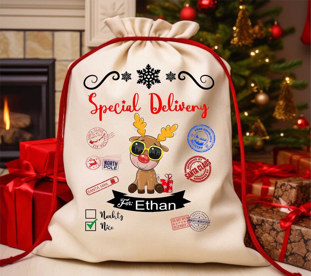 2023 Custom Santa Sack Christmas Sack Custom Christmas Toy Etsy