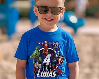 Superhero Birthday Shirt, Personalized Family Gift, Raglan Sleeves IG133
