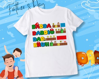 Super Daddio Shirt, Mario Luigi Dad, Super Dad Shirt, Dada Shirt, Fathers Day Custom Dad, Mario Daddy, Fathers Day 2024