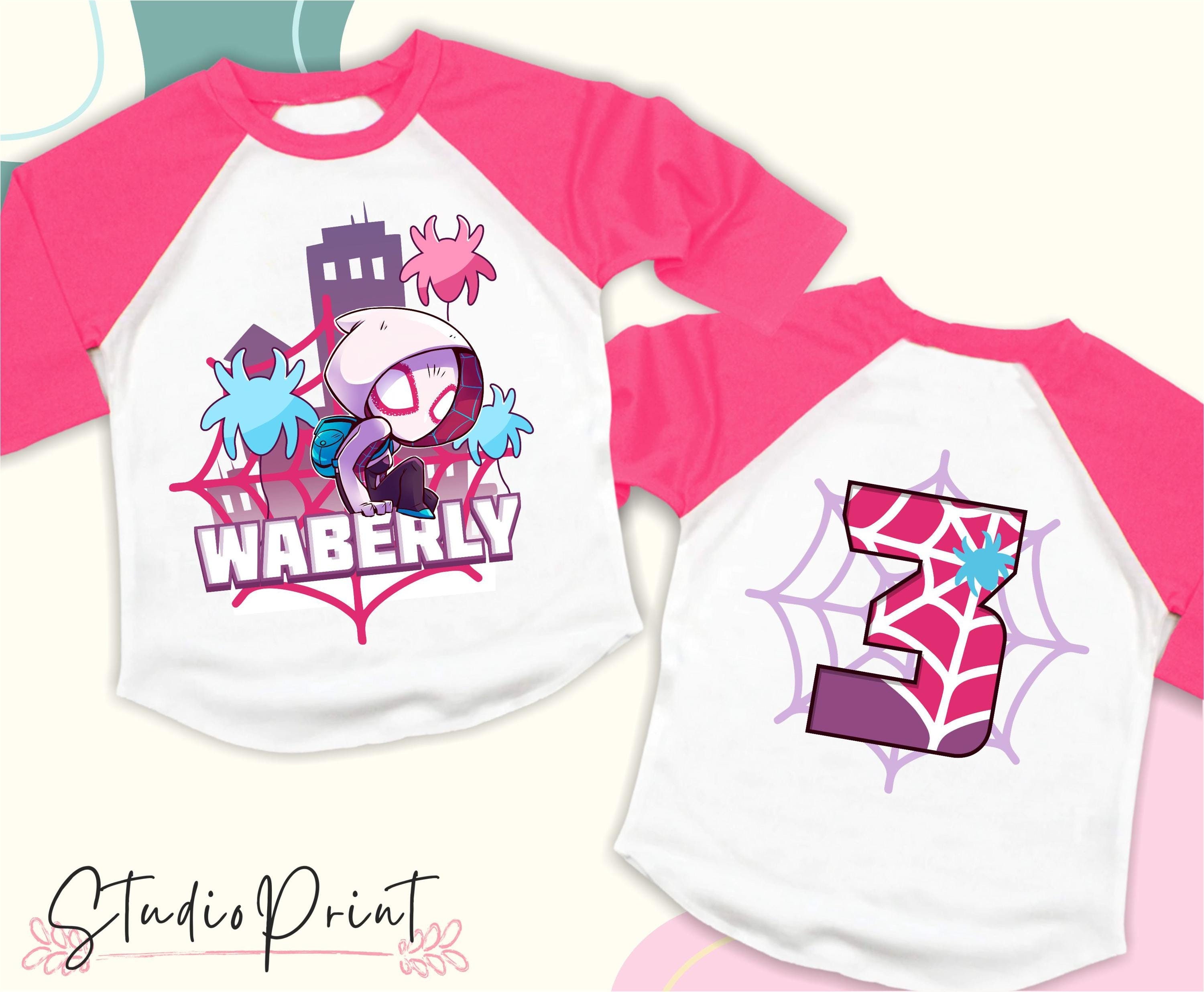 GhostSpider Inspired Birthday TShirt, Spidey & Herfriendstheme Party, Personalized shirt, Gift Birthday Shirt, family tees Raglan shirt SY52