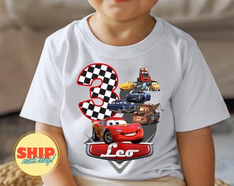 Personalized Car Birthday Shirt, Theme, Custom Family Tees