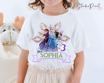 Spersonalizowana koszulka urodzinowa z motywem księżniczki