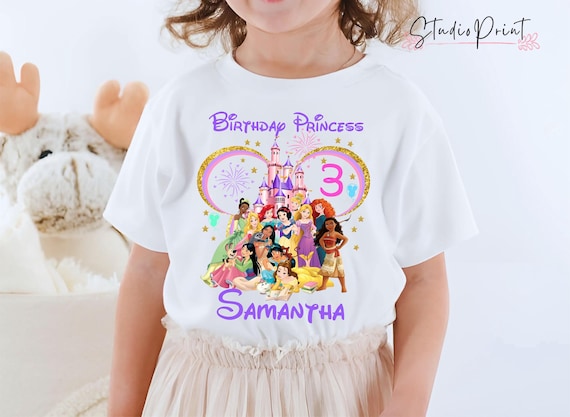 Princess Birthday T Shirt, Princess Party Shirt, Girls Birthday Shirt,  Personalized Shirt Kids, Gift Birthday Shirt, Family Tees Custom PS06 - Etsy