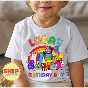 Number Inspired Birthday Shirt, 1-10 Number theme Party, Personalized birthday shirt, Gift Birthday Shirt, family tees Custom
