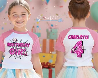 Personalized Spider Birthday Shirt, Friends Theme Party, Family Tees