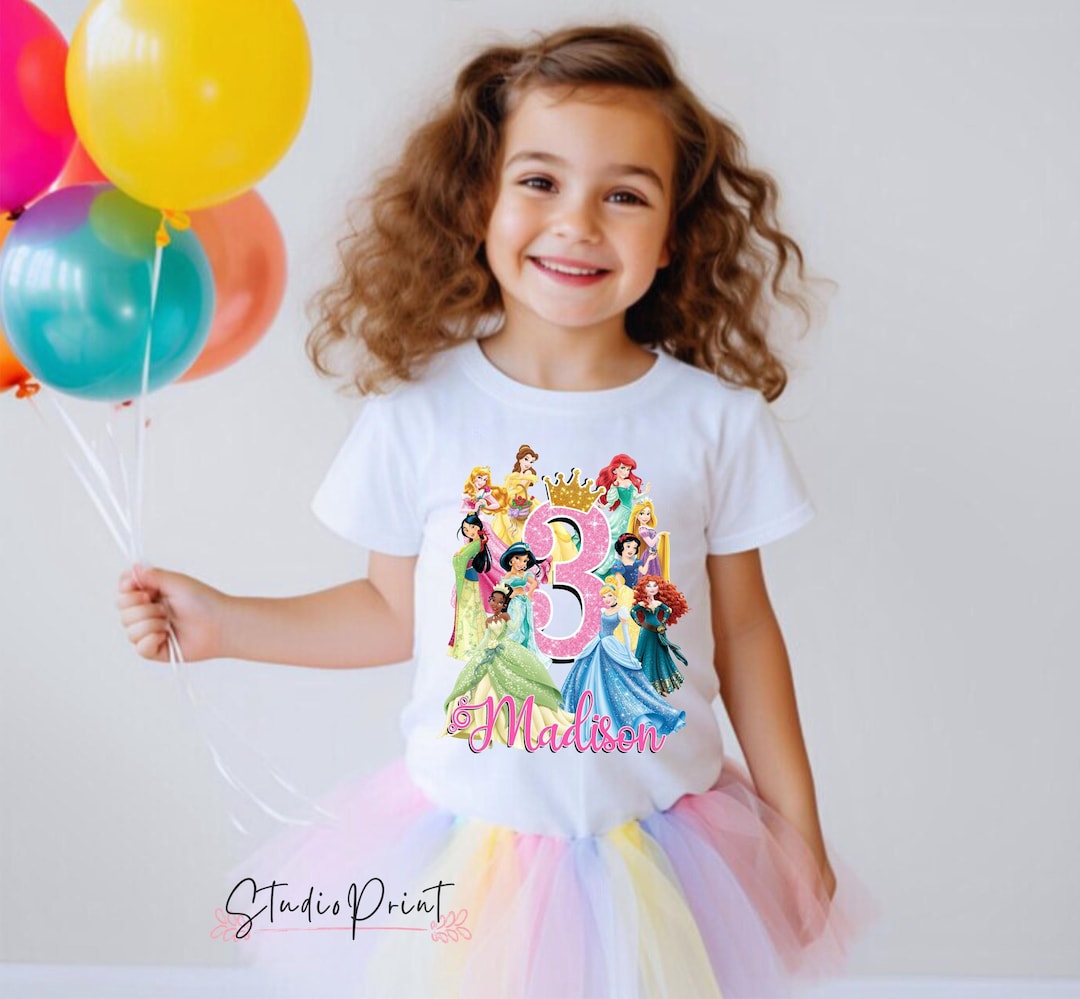 Personalized Princess Birthday Shirt, Custom Family Tees - Etsy