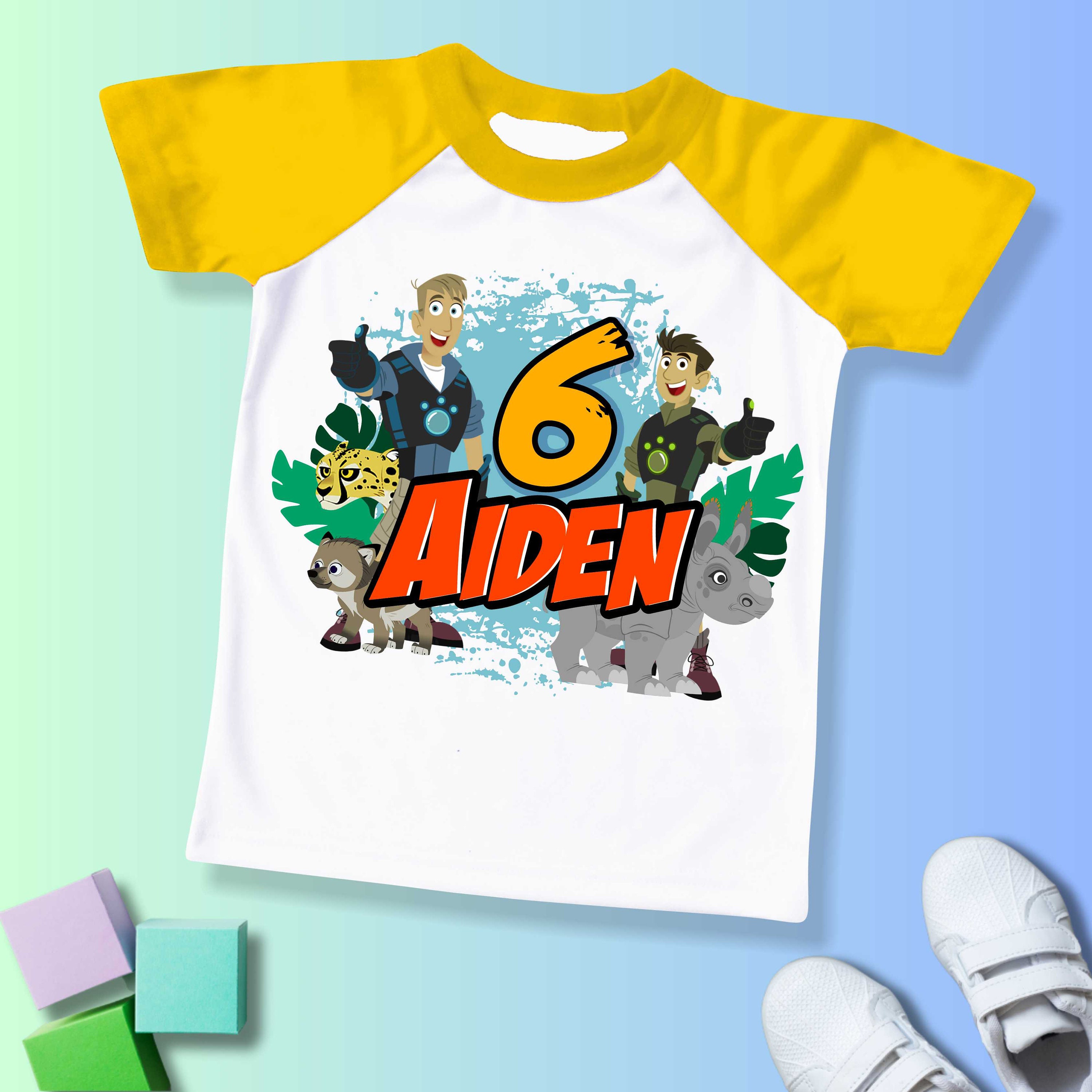 Discover Wild Friends Birthday T Shirt, Kratts theme Party, Wild Personalized shirt for kids, Gift Birthday Shirt, family tees Custom/ Raglan shirt