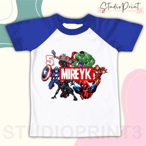 Superhero Birthday Custom T Shirt, Super gift, Personalized Family shirt, All colors, All Sizes, Superhero AV17
