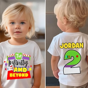 Two Birthday T Shirt,  theme Party,  lightyear Personalized shirt, Gift Birthday Shirt, family tees Custom BZ05