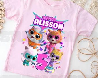 Inspired Birthday T Shirt, Super Party theme, Personalized shirt kids, Gift Birthday Shirt, family tees Custom 302
