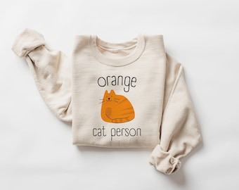 Orange getigerte Katze Sweatshirt: Unisex Geschenk für Ginger Katzenliebhaber