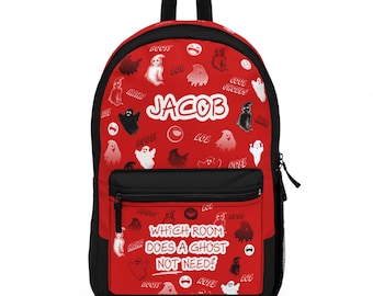 Kid's Ghost JOKESTER Backpack (red) with CUSTOMIZED Name
