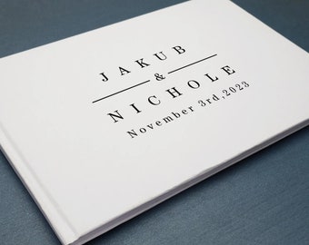 Personalisiertes Hochzeits-Gästebuch, individuelles Signaturbuch für Hochzeiten, personalisiertes Signaturbuch für die Taufe, Beerdigungsignbuch